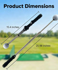 Dimensions of Retractable Golf Swing Trainer With Click Feedback Posture Correction Arm Band And Grip Trainer Portable Indoor Outdoor Swing Aid For Right Handed Players To Boost Tempo Speed And Mechanics