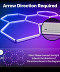 Hexagon RGB LED Lights With Music Sync And App Control For Gaming Room Gym And Garage Five Grid Gen IV Honeycomb Panels installation guide