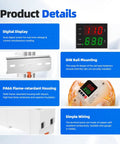 Smart Voltage Protector For 110V Homes Adjustable 1 To 63A Circuit Breaker showing digital display and DIN rail mounting features.