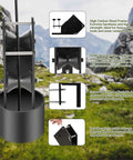 Pro Grade Well Pump Puller with POM Roller and Removable Side Rails against mountainous background