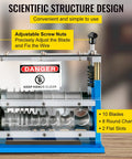 Automatic Wire Stripping Machine With 370W Motor Delivers Fast Copper Cable Stripping From 0.06 Inch To 1.5 Inch Up To 98 Feet Per Minute 11 Channels 10 Blades Ideal For Scrap Recycling And Save You Time On Cable Prep, showing 10 blades, 8 round channels, and 2 flat slots.