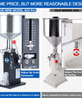 Top Notch Manual Bottle Filler Machine For Hydrating Serums And Viscous Lotions 5 To 55 Ml Capacity comparison image of A03 Pro and old model.