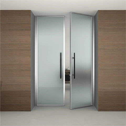 Built To Last Ladder Style Double Sided Push Pull Door Handles Matte Black Finish Heavy Duty Stainless Steel Hardware Set Slick Modern Look Fits Glass Wood Metal Doors No Hassle Install