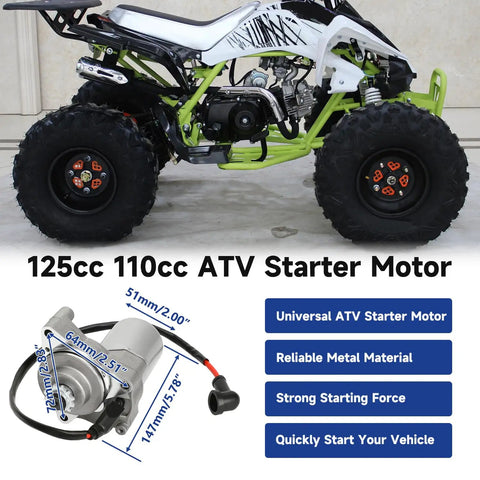125cc 110cc ATV with starter motor, metal build, PZ20 Carburetor Kit For 125cc 110cc Chinese ATVs And Go Karts