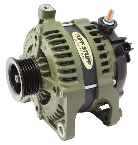 Beefed Up 250 Amp 12V External Regulator Alternator With Six Rib Serpentine Pulley Army Green Heavy Duty Off Road Ready for Jeep Wrangler JK 2007 to 2011 Delivers Maximum Output, Superior Cooling And Long Term Dependability