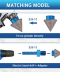 Diamond Drill Bit Set For Tile And Glass 9 Piece Includes 6mm 8mm 10mm 20mm 25mm 35mm 50mm Diamond Hole Saw Bits 35mm Beveling Chamfer Bit SDS Adapter For Glass Ceramic Porcelain Marble Brick Granite Pots, shown with grinder and hand drill compatibility.