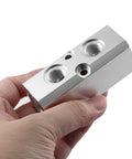 Two Way Pneumatic Manifold Air Distribution Block Ready To Roll Heavy Duty Aluminum Design With Two Inlets And Two Outlets 18mm Inlets 12mm