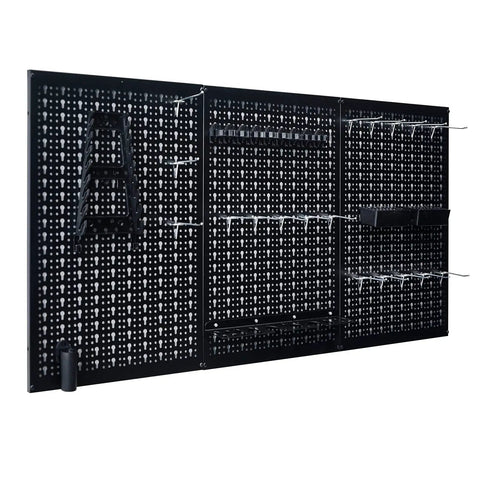 Heavy Duty 4 Foot Metal Pegboard Wall Organizer For Garage Gear And Workshop Tools Featuring Tough As Nails Steel Build And No Hassle Setup To Keep Your Garage Super Sharp And Ready For Any Project
