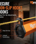 Pro Grade Aluminum String Line Level For Masonry And Fence Jobs, Heavy Duty Precision Grip Tool with non-slip hook.