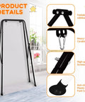Heavy Duty Foldable Baby Swing Stand, A Frame Metal Swing Stand with foldable sidebars, carabiners, screws, foot covers