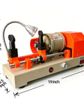 Heavy Duty Metal Cutter 110V for hardware stores with brass motor, polishing brush, fine needle guide, 19x9.5x10.2 inch size
