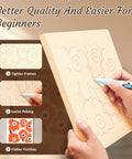 Hands using punch needle on canvas in Plant Themed Punch Needle Kit For Adults And Beginners, All In One Embroidery Craft Set.