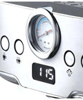 Straight Up Smooth Automatic Coffee Maker With Built In Grinder And Creamy Milk Frother Sleek Black Build pressure gauge and control panel.