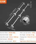 VEVOR SFC20 1200mm linear rail kit: 2 guide rails, 4 SC20 blocks, 4 rail supports; steel and aluminum CNC components