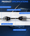 Front CV Axle Pair For Ford Edge 2007 2014 And Lincoln MKX 2007 2015 FWD Driver And Passenger Side Shaft Assembly 3.5L 3.7L Direct Fit Replacement For Easy Install And Long Lasting Performance, product specifications