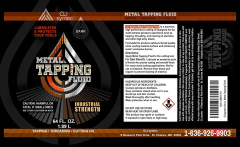 Heavy Duty Industrial Strength Metal Tapping Fluid Cutting Oil for Drilling, Threading and Cutting, 64 Oz Dark Formula, Pro Grade Cooling and Lubrication for Optimum Thread Quality, Made in USA
