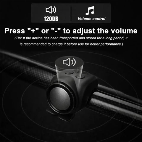 Loud As Heck 120dB Bike Horn With 4 Ringtones And 5 Volume Settings, Weatherproof USB-C Rechargeable Battery, Easy Install For Mountain Bikes, Scooters, Ebikes And Go Karts, The Go-To Safety Alarm For City Streets