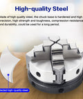 Beefed Up 3 Jaw Self Centering Lathe Chuck 50mm Spindle Motor Kit For CNC Lathes showing high-quality steel construction.