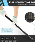 Heavy Duty Alignment Pry Bar Seven Eighths Inch By 30 Inch Sleever Bar in use for aligning and prying, held by gloved hands
