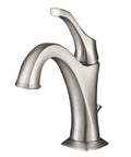 Arlo Single Handle Basin Bathroom Faucet With Lift Rod Drain And Deck Plate Spot Free All-Brite Stainless Steel Finish