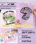 Inkjet Printable Heat Transfer Vinyl For T Shirts With Alignment Masks, 7 Sheets 8.5 By 11 Inches, design application on shirts