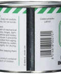 Side view of colorless paraffin cream lubricant can, labeled for surface and skin friction reduction, compact size.