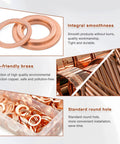 200 Pcs Copper Oil Drain Plug Gasket Set With M5 M6 M8 M10 M12 M14 Crush Washers Pro Grade Universal Oil Change Kit Gold
