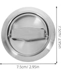 Top view of Two Pack Stainless Steel Recessed Door Pull Handles Hidden Flush Cabinet Pulls With Rotatable Function and dimensions
