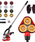 Beast Mode Three Axis Triple Head Concrete Grinder 4 Inch Floor Grinder 2800 Watts 6 Speed Power Tool With accessories