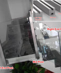 Heavy Duty Black Deck Fence Railing Post Wall Mount Balcony Guardrail With Clip Lock Panels DIY Backyard Safety Barrier No Sweat Assembly Beefy Build Premium Steel Right End Post 30 Inch Height with glass railings.