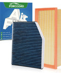 Audi A4 Cabin And Engine Air Filter Top-Notch Combo With Activated Carbon For 2009-2016 A4 Quattro And 2013-2016 Allroad