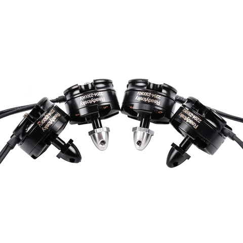 MT2204 2300KV Brushless Motor For RC QAV210 250 280 FPV Racing Drones 2-3S With Gold Plated 2mm Bullet Plugs CW CCW Prop Adapters