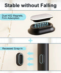 Magnetic Remote Control Holder With Self Adhesive Wall Mount 6 Pack showing dual magnets and snap-in feature.