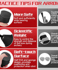 Soft Foam Arrow Tips Pack For Archery Practice And LARP Arrows with safety, weight, and cushioning features guide.