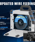 Dual Voltage 110V 220V 200A 8 In 1 MIG Welder For Home Shop showing updated wire feeding system