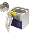 Heavy Duty Digital Ultrasonic Cleaner Built Tough With Stainless Steel Tank Smart Heat Control And Precision Timer for small parts.