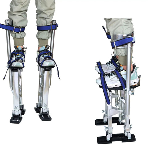 Adjustable Aluminum Drywall Stilts For Painting And Cleaning 15 To 23 Inch Height Lightweight Yet Sturdy No Tools Needed