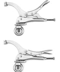 9 Inch Drill Press Locking Clamp Set, Heavy Duty Fix Clamp With Super Tight Grip, Titanium Plated 1045 Steel, 2 Pack