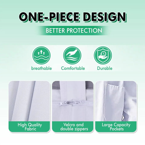 Beekeeping Essentials Starter Kit For Beginners With Full Body Bee Suit with breathable fabric and durable pockets features