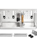 Pro Grade Belt Grinder Knife Jig With Adjustable Angle -5 To 25 Degrees, T6 6061 aluminum build, front view showing details.