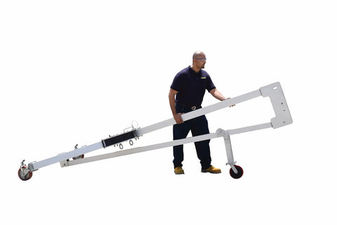 Badass Counter Weight Building Hoist With 1100 Lb Capacity And 15 Foot Reach Portable Material Lift Packs Down Small Dual Speed Winch Pulls Heavy Load No Sweat