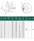 Diagram and specs table for Flexible Shaft Coupling 20mm OD, 25mm Length, 6 To 8mm Bore, Aluminum Anodized Hub, High Precision H7