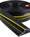 Universal Garage Door Threshold Seal Strip 20Ft Kit Bottom Waterproof Rubber Weather Stripping Replacement Yellow, 20ft coiled view