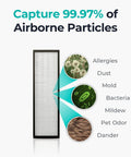 Replacement Air Filter For T500 Tower Air Purifier, True HEPA Filter That Captures 99.99 Percent of Particles Down to 0.1 Micron image