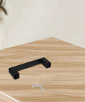 Vintage Zinc Alloy Cabinet Handles Matte Black For Kitchen And Dresser Drawers, Solid Drawer Pulls on wooden surface
