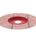 Heavy Duty Water Stop Drain Flashing Set With Adjustable Height Connector For A No Sweat Leak Free Shower Pan Build And Tight Waterproofing Seal Results, red polypropylene material with circular design.