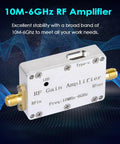 Front view of Ultra Wideband RF Amplifier 10MHz To 6GHz LNA With 40dB Gain And SMA Female Connector, compact design