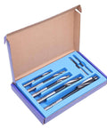 H.S.S. Solid Cap Screw Counterbore Set, 7 Piece, 3 Flute, Straight Shank, Inch Size Counterbores in open cardboard box