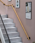 Damn Tough Wooden Stair Rail Handrail And Banister Kit featuring ultra smooth non slip grip on modern staircase