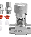 L08 Hydraulic Flow Control Valve Bidirectional Restrictor For 1-2 Ton Mini Excavator with STB-G3/8 marking and accessories
